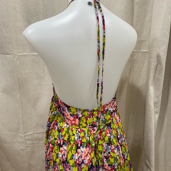 Free People FP One Dress Floral Flowy Spaghetti Strap Hi Low Length Dress Size 6 - Picture 3 of 10